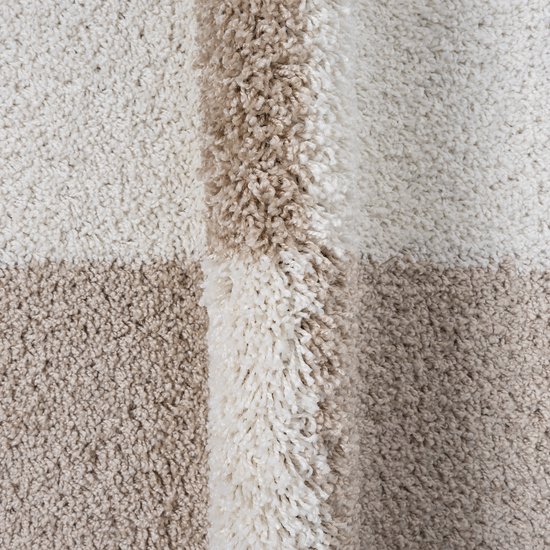 Tapijtenloods Milano Gala Hoogpolig Vloerkleed Modern Beige Creme- 160x230 CM