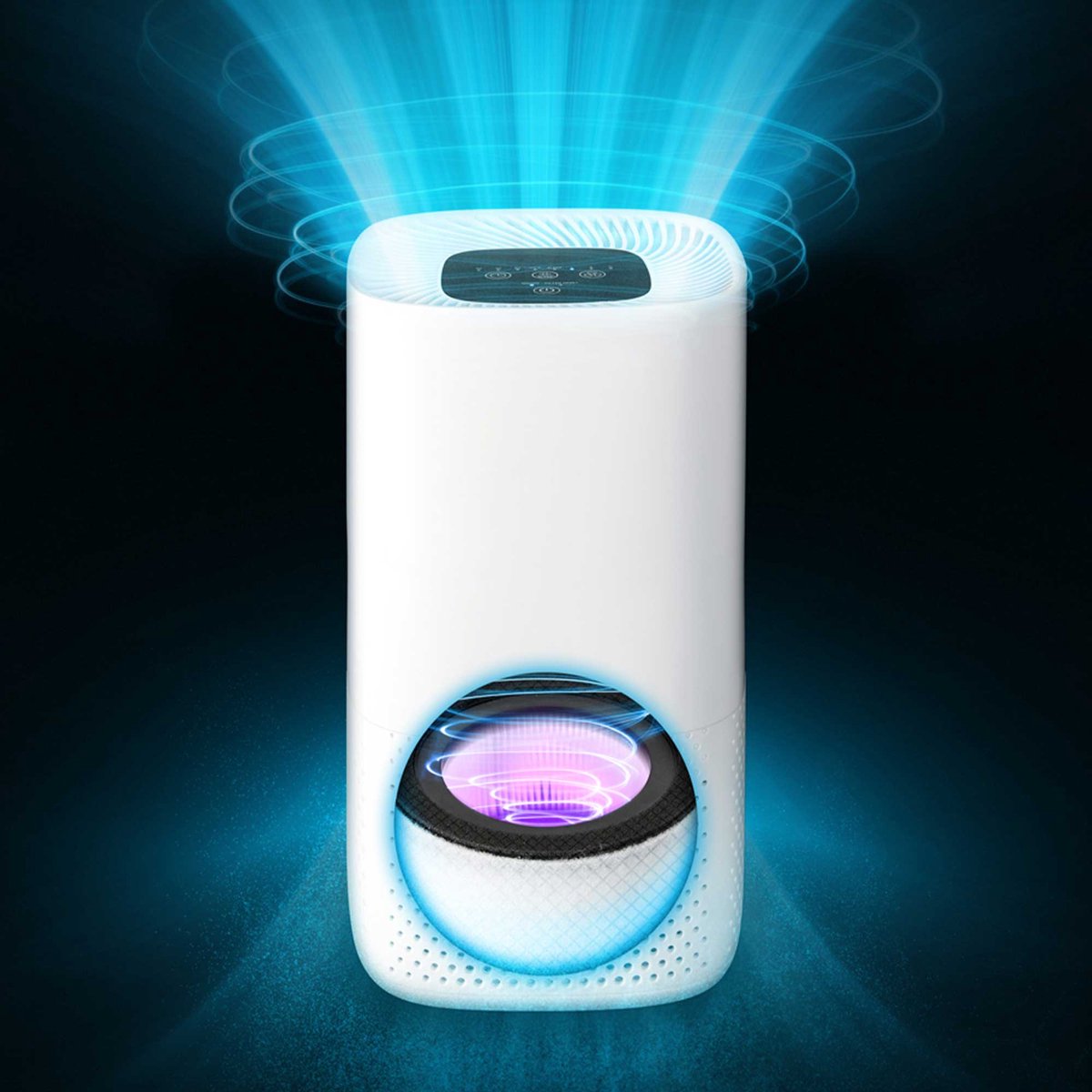Lanaform - Air Purifier - Luchtreiniger Met HEPA Filter - 11 HEPA Filter Met 3 Lagen - Met UV Lamp - CADR 100m³/u - Timerfunctie & Nacht Mode - 4 Intensiteiten — afbeelding 2