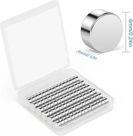 Wukong Klein 3 mm x 1 mm | 100 stuks, mini sterke magneten, kleine ronde manget voor ambachtelijke doe-het-zelf whiteboard koelkast thuiskantoor
