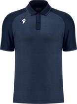 Macron Glory Aulos Polo Heren - Marine / Marine Gemeleerd | Maat: XL