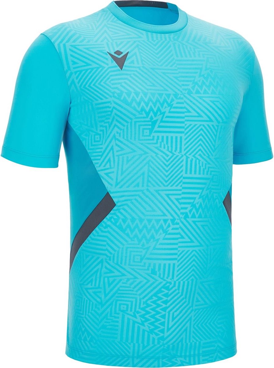 Macron Shedir Shirt Korte Mouw Heren - Hemelsblauw / Antraciet | Maat: 3XL