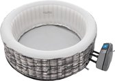 Bol.com Opblaasbaar bubbelbad Carosino voor 6 personen Ø204x70 cm steenlook en grijs pro.tec aanbieding