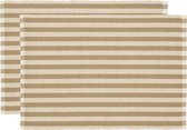 Södahl Statement Stripe Placemat 33 x 48 cm 2 stuks Beige