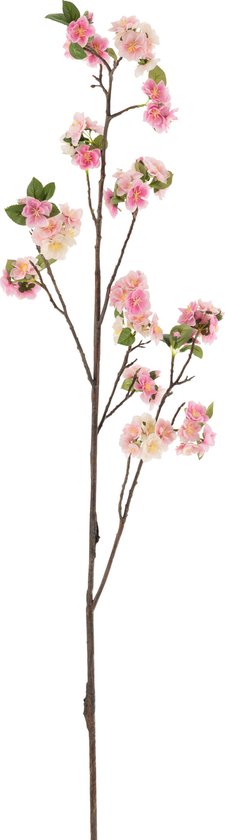 Brindille de fleurs J-Line - plastique - rose/marron - grand