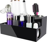 Haargereedschap-organizer transparante acryl föhnstandaard met 3 kopjes hair tool organiser