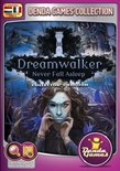 De cover van de Collector's Edition van Dreamwalker: Never Fall Asleep. Een vrouw met een masker en golvend haar.