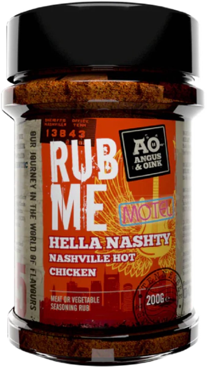 Angus & Oink – Hella Nasty - Rub - 200 gram - Barbecue Kruiden - Specerijen