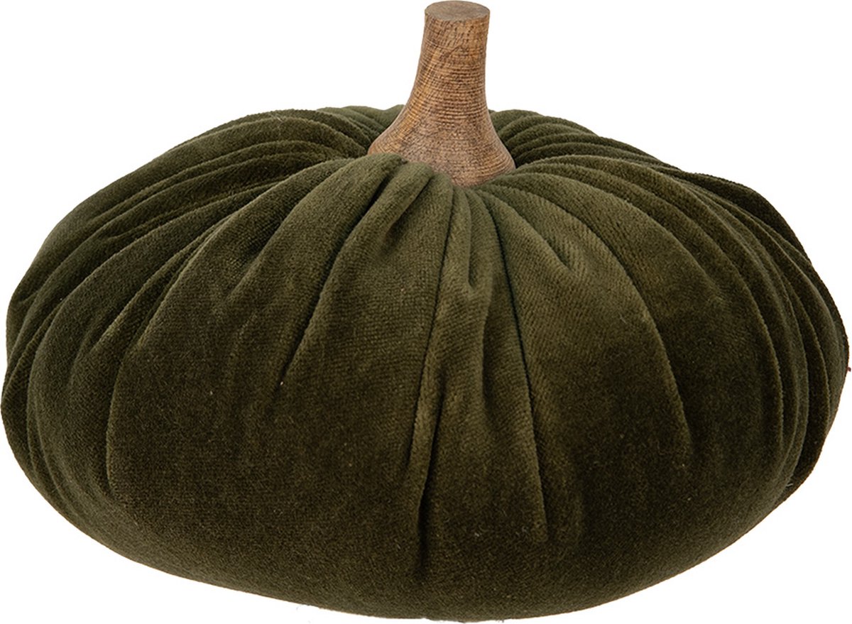 Decoratie Pompoen Ø 20x14 cm Groen Polyester Herfst decoratie