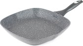 Salter Griddle Grill Pan Non-Stick 28 cm Marble Collection gesmeed aluminiumgrijs
