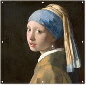 Tuindoek Meisje met de Parel - Schilderij van Johannes Vermeer - 100x100 cm