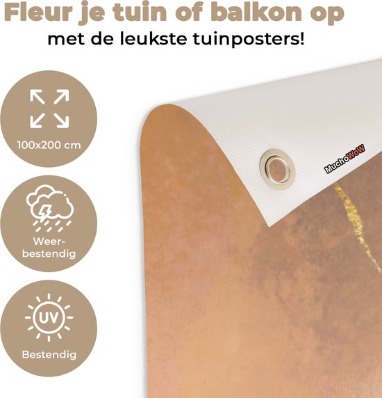 Affiche de jardin - Pastel - Peinture - Abstrait - Affiche de clôture - Affiche extérieure - Décoration de jardin - 100x200 cm - Toile de jardin - Affiche extérieure