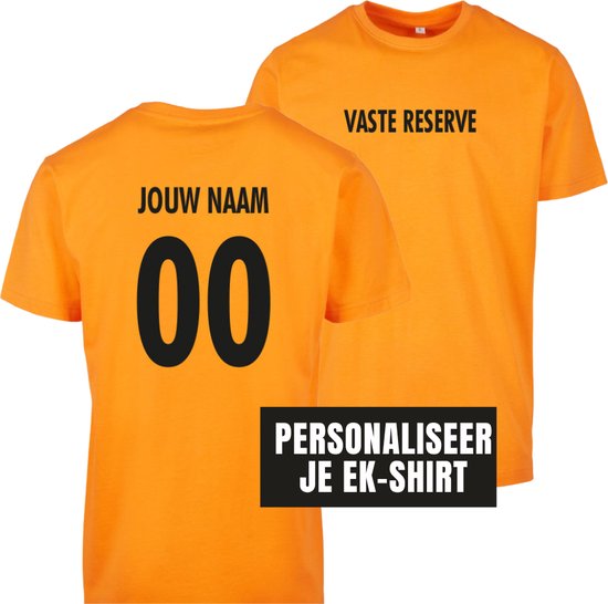 EK t-shirt oranje XXL - Gepersonaliseerd - Vaste reserve - soBAD. | EK 2024 | Unisex | T-shirt dames | T-shirt heren | Voetbal