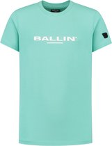 Ballin Amsterdam - Jongens Slim fit T-shirts Crewneck SS - Dark Mint - Maat 8