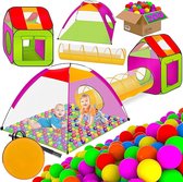 Tente de jeu, cabane de jeu, tente bébé, avec 200 balles, piscine à balles, tente pour enfants, idéale pour la maison et le jardin, avec sac, tunnel, XXL