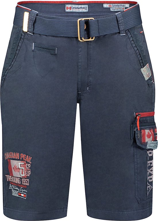 Canadian Peak Heren Korte Broek Met Zakken En Riem Blauw - XL