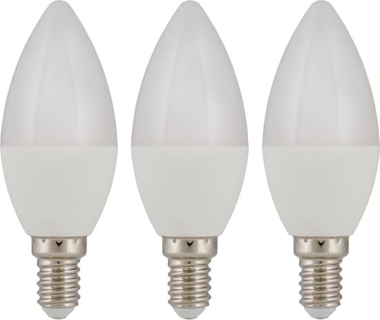 Bailey LED lamp kaars C37 E14 warm wit 2700K 5,5W 470lm - 3 stuks (145220)