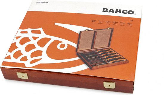 Bahco Steekbeitelset - 6-delig - Houtbeitel - Incl. opbergkist