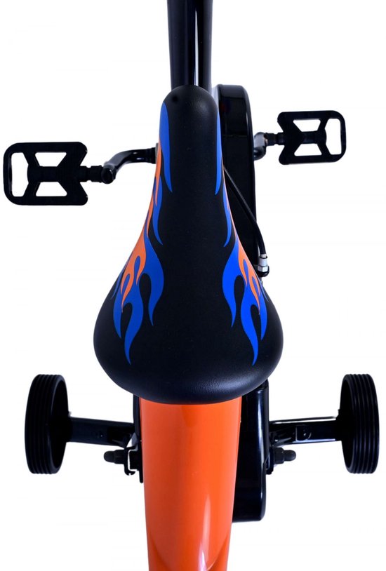 Hot Wheels Kinderfiets - Jongens - 16 inch - Zwart Oranje Blauw - Twee handremmen van Hot Wheels — afbeelding 4