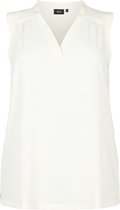 ZIZZI MFIKKA, S/L, TOP Dames Blouse - Off-white - Maat XXL (58-60)