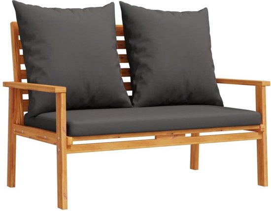 Ensemble Salon De Jardin 3 Pièces En Bois D'acacia VidaXL - Table Et 2 Chaises, Style Rustique Pour Extérieur - 5