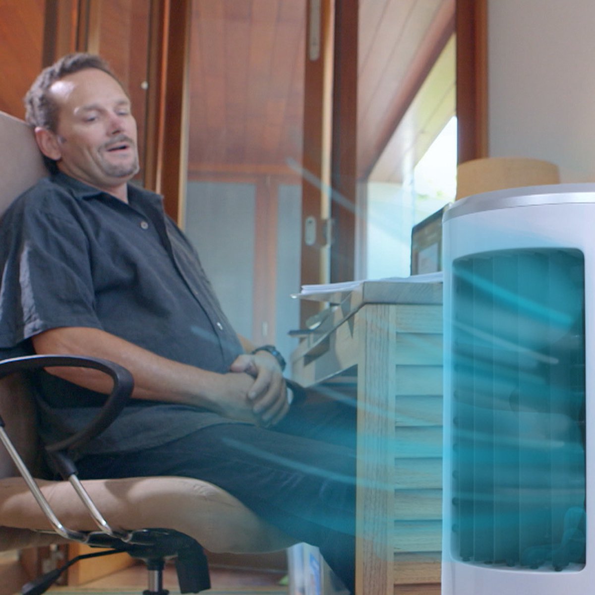 LIVINGTON ChillTower - Kühlgerät mit Wasserkühlung - mobiler Luftkühle