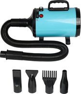 QProductz Hondenfohn - Waterblazer voor Honden - Waterblazer 2800W - 4 Opzetstukken - Droogt Super Snel - Stil Design - Blauw