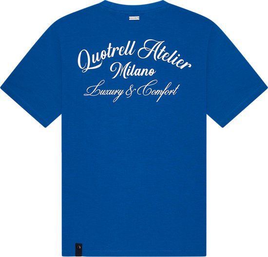 Quotrell - ATELIER MILANO T-SHIRT - COBALT/WHITE - L