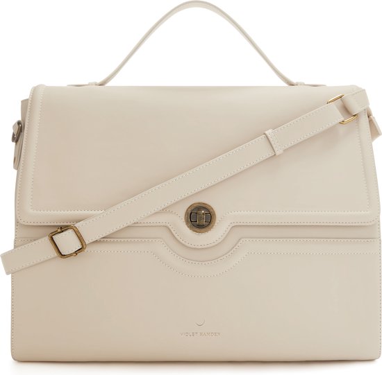 Violet Hamden Essential Bag Dames Handtas/Laptoptas Kunstleer - Beige
