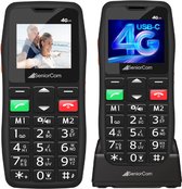 SeniorCom T1 - Téléphone portable senior 4G avec fonction SOS, gros boutons et station de charge - Téléphone portable senior facile à utiliser pour une communication sécurisée