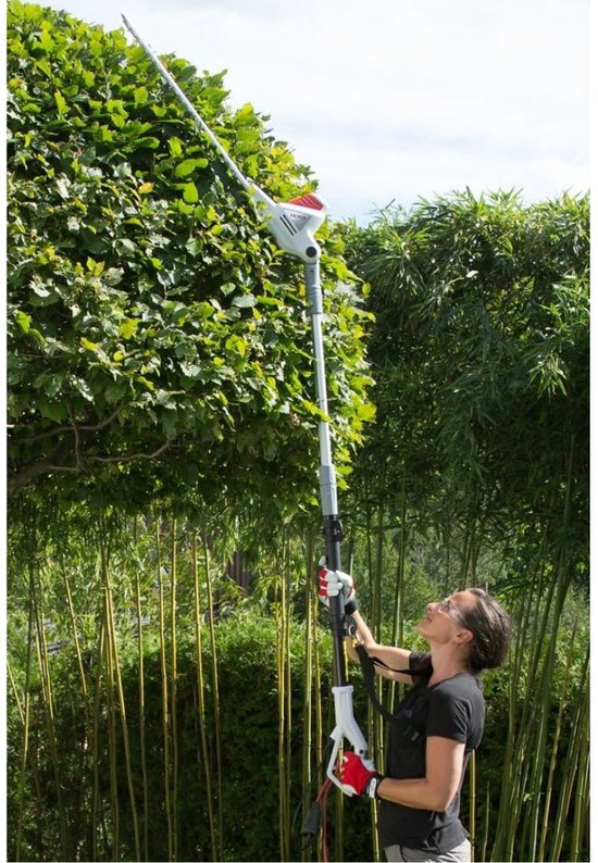 Telescopische Snoeischaar - Mini Kettingzaag - Heggenschaar - Takkenschaar - Takkenzaag - Elektrische Snoeizaag met Accu - Zwart met Wit van VONROC — afbeelding 2