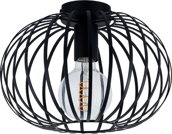 Design plafondlamp zwart 30cm Ø- Julia