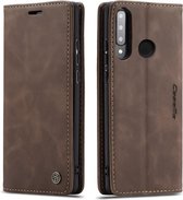 CaseMe Book Case - Geschikt voor Huawei P30 Lite Hoesje - Donkerbruin