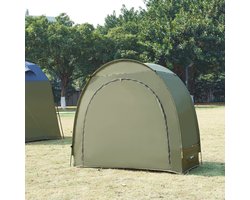 pro.tec Fietstent Bergendal - schuurtent voor 2 fietsen - 198x84x160 cm - groen