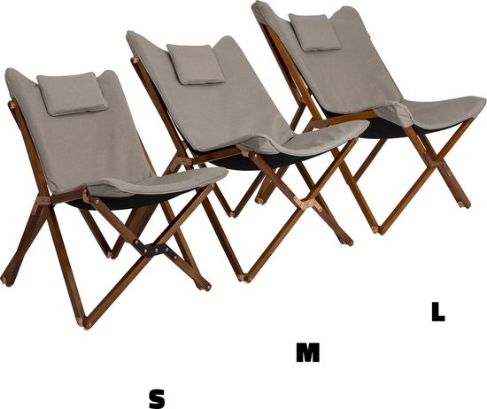 Bo-Camp - Urban Outdoor - Relaxstoel - Bloomsbury - L - Oxford polyester - Beige — afbeelding 4