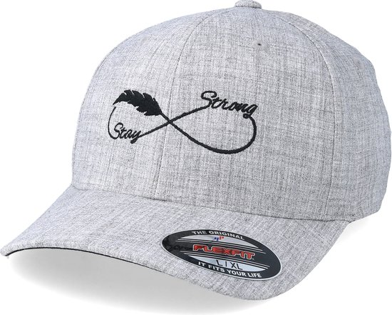 Hatstore- Stay Strong Heather Grey Flexfit - Iconic Cap