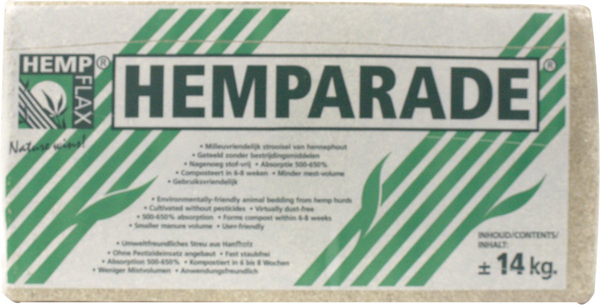 Hemparade Hennepvezelstrooisel - Bodembedekking - 14 kg - Hemparade