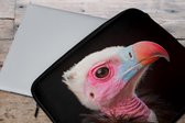 Laptophoes 17 inch - Gier - Vogel - Snavel - Laptop sleeve - Binnenmaat 42,5x30 cm - Zwarte achterkant