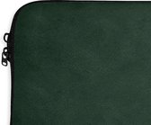 Laptophoes 17 inch - Inductie beschermer - Leer - Groen - Dieren - Laptop sleeve - Binnenmaat 42,5x30 cm - Zwarte achterkant