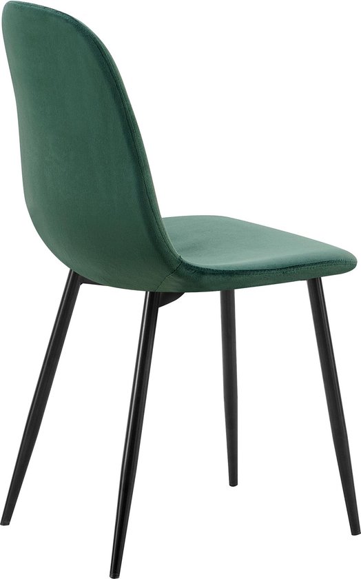 CLP Baxter Eetkamerstoel - Metalen Frame - Zonder Ar   Velvet   Fluweel   Cremewit 1061574524