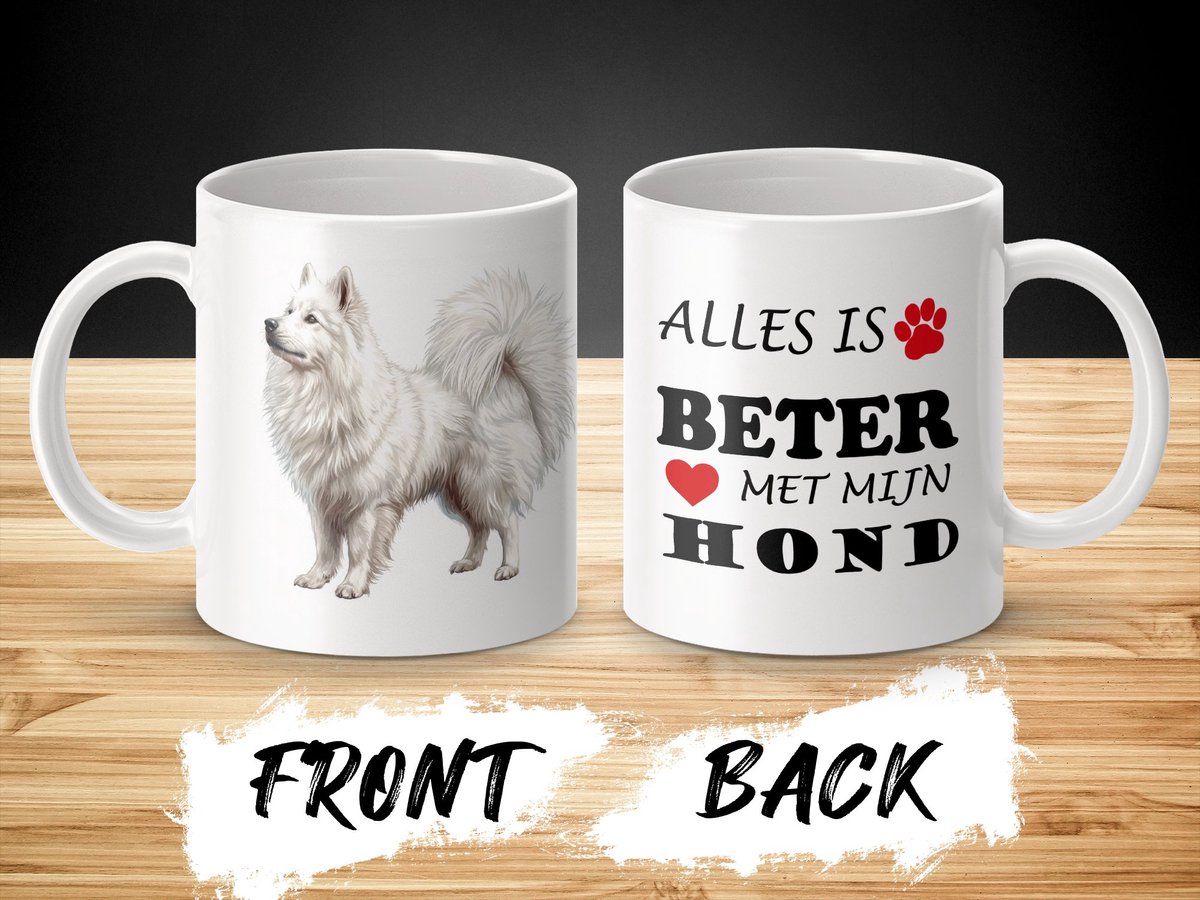 Mok American Eskimo Alles is beter met mijn hond - dog - doglover