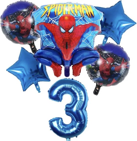 Spiderman Marvel Hero Party Ballon 6 stuks Folie Ballon Verjaardag - Kinderfeestje - Versiering - Decoratie Nummer 3