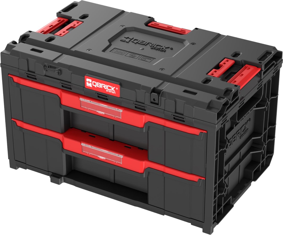 Qbrick System one drawer 2 gereedschapskoffer 2.0 gereedschapskoffer 587 x 380 x 340 mm 29 l met twee laden