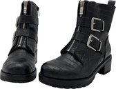 SmileFavorites® Biker boots - Zwart - Imitatieleer - Maat 39