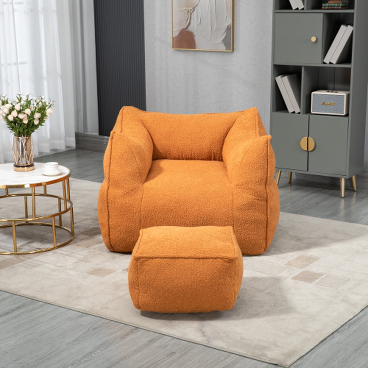 Housse Pouf Géant 140 Cm Fourrure - Pouf XXL - Banabag