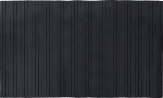 vidaXL - Vloerkleed - rechthoekig - 60x100 - cm - bamboe - zwart