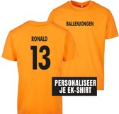 EK t-shirt oranje XL - Gepersonaliseerd - Ballenjongen - soBAD. | EK 2024 | Unisex | T-shirt dames | T-shirt heren | Voetbal