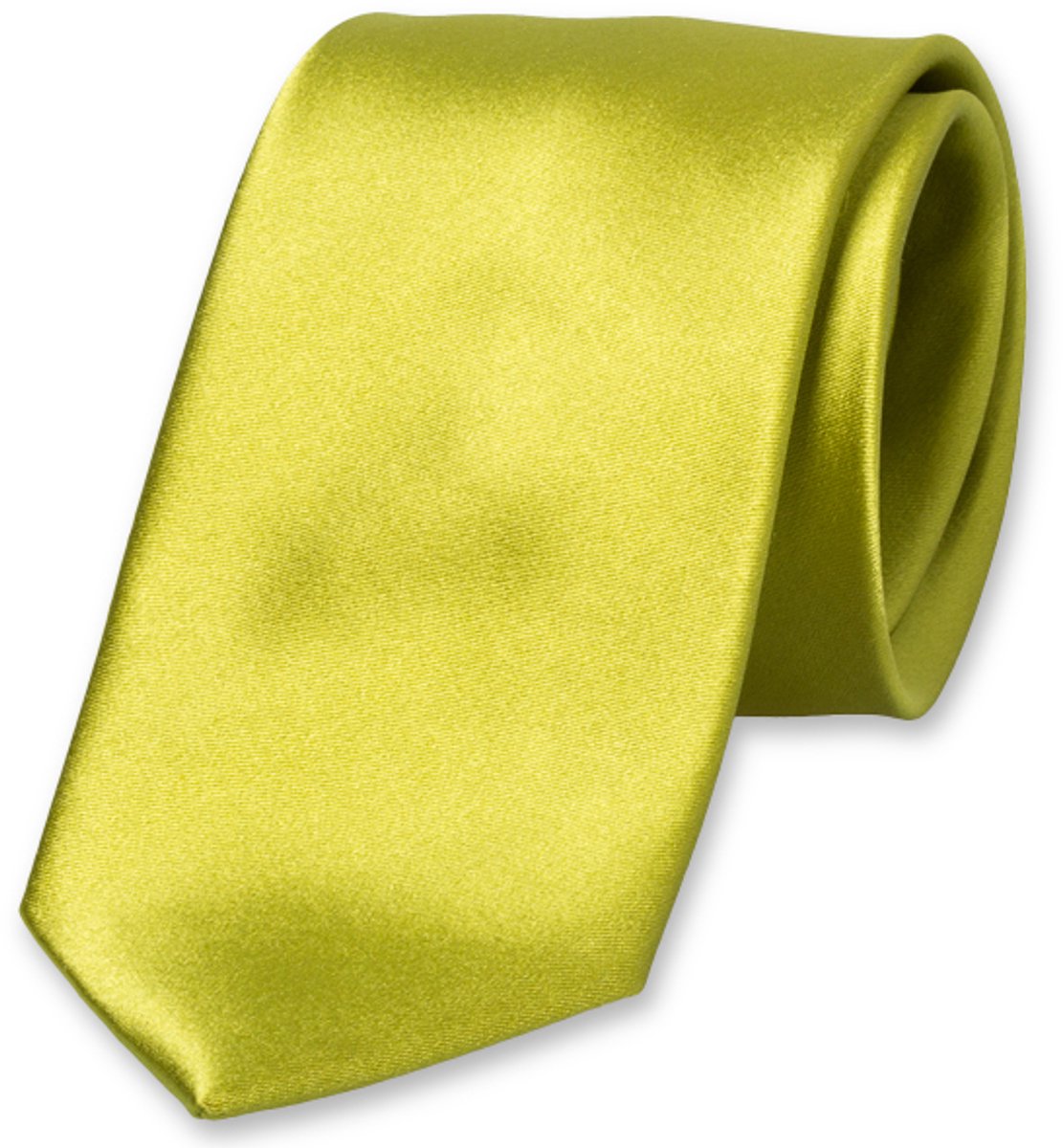 E.L. Cravatte Stropdas - Lime - 100% Satijnzijde