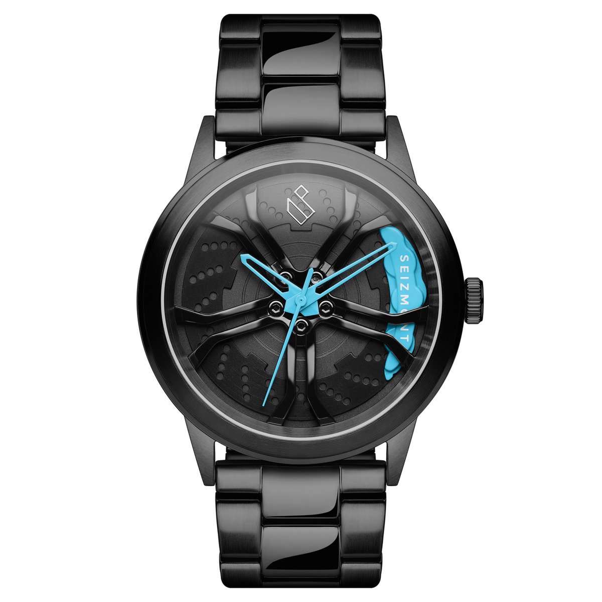 Monza | Zwart en Blauw Race Horloge