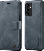 CaseMania Bookcase hoesje geschikt voor Samsung Galaxy A35 - Effen Grijs - Kunstleer