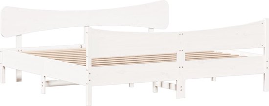 vidaXL-Bedframe-met-hoofdbord-massief-grenenhout-wit-120x200-cm
